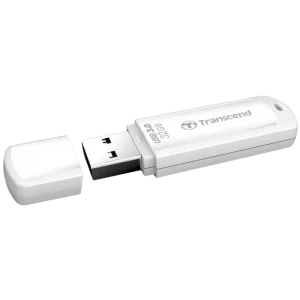32GB USB3.1 Flash Drive Transcend "JetFlash  730", White, Classic (R/W:90/20MB/s)