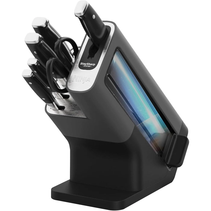 Knife Set Ninja Foodi StaySharp Knife Block with Integrated Sharpener 6pcs K32006EU - imagine 3