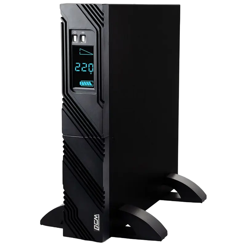 UPS PowerCom SPR-1000, 1000VA/800W, Tower/Rack 2U, Smart Line Int.,Sinewave, LCD, AVR, USB,8xIEC C13