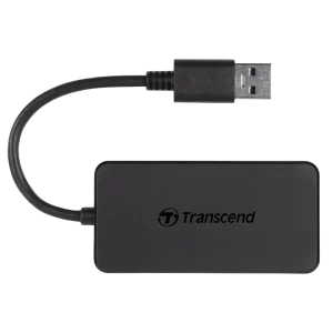 USB 3.0 Hub 4-port Transcend "TS-HUB2K" Black (1xUSB-A 3.0 to 4xUSB-A 3.0 5Gb/s)