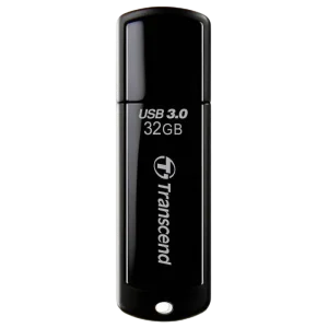 32GB USB3.1 Flash Drive Transcend "JetFlash  700", Black, Classic (R/W:90/20MB/s)