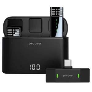 Microphone Wireless Proove Record Type-C (2 mic),Black