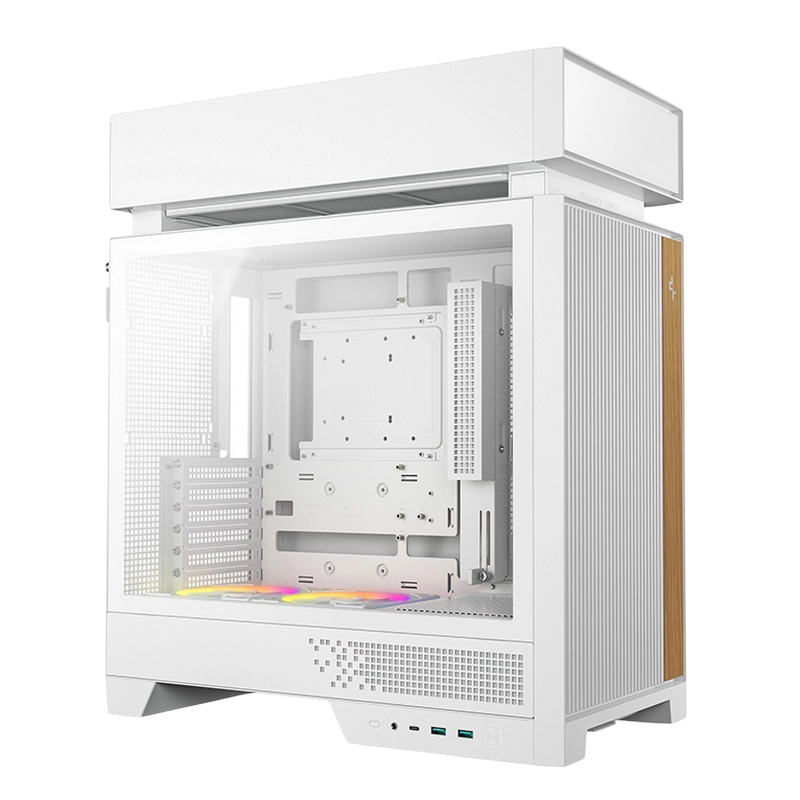 Case ATX Deepcool CL660 WH, w/o PSU, 2x120mmARGB, USB-C, USB3.0, Front Mesh, TG, Dust Filter, 2x2.5', 2x3.5", White