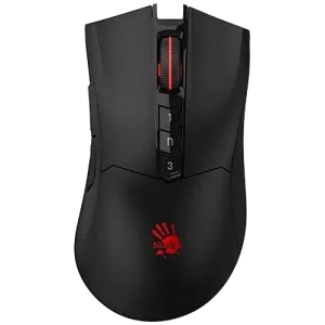 Gaming Wireless Mouse Bloody R90 Plus, 100-5000dpi, 8 buttons, 150IPS, 25G, 115g, 60h, Ergonomic, Programmable, X'Glide, 500mAh, 2.4Ghz, Black