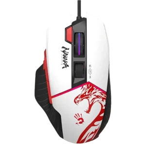 Gaming Mouse Bloody W95 Max, 100-12000 dpi, 10 buttons, 250IPS, 35G, Ergonomic, Programmable, Onboard Memory, Extra Fire Wheel, RGB, 1.8m, USB, Navy
