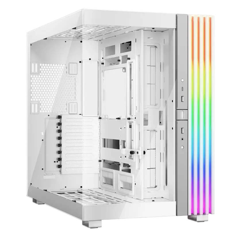 Case EATX be quiet! Ligh Base 900 DX, w/o PSU, ARGB strips & Hub, Front & Side Tempered Glass, DF, VGA holder, USB-C, 2xUSB3.2, 1x3.5", 4x2.5", White