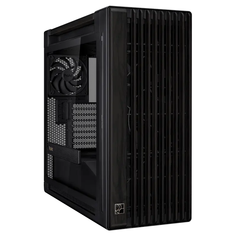 Case ATX Asus ProArt PA602, Wood Edition, 2x200mm&1x140mm,PWM Hub,Tempered Glass,Dust Filter,2xUSBx2.0,2xUSB 3.2,1xUSB-C,4x3.5"/2.5",4x2.5",Black