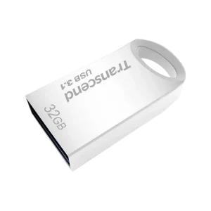 32GB USB3.1 Flash Drive Transcend "JetFlash 710S", Silver, Metal Case, Ultra-Slim (R/W:90/20MB/s)