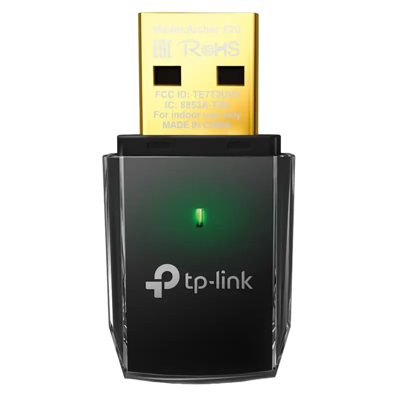 USB2.0 Mini Wi-Fi AC Dual Band LAN Adapter TP-LINK "Archer T2U", 600Mbps