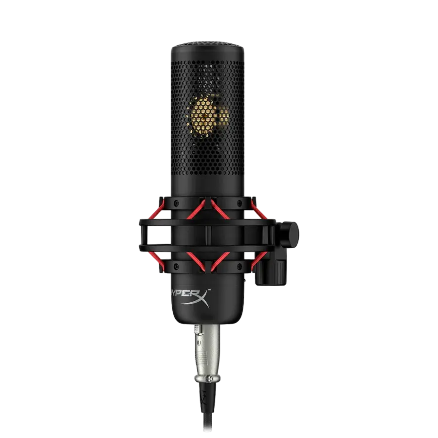 Microphones HyperX ProCast, Cardioid, 75db, -38 db, Detachable metal pop filter, Shock mount, XLR Connection, Black/Red