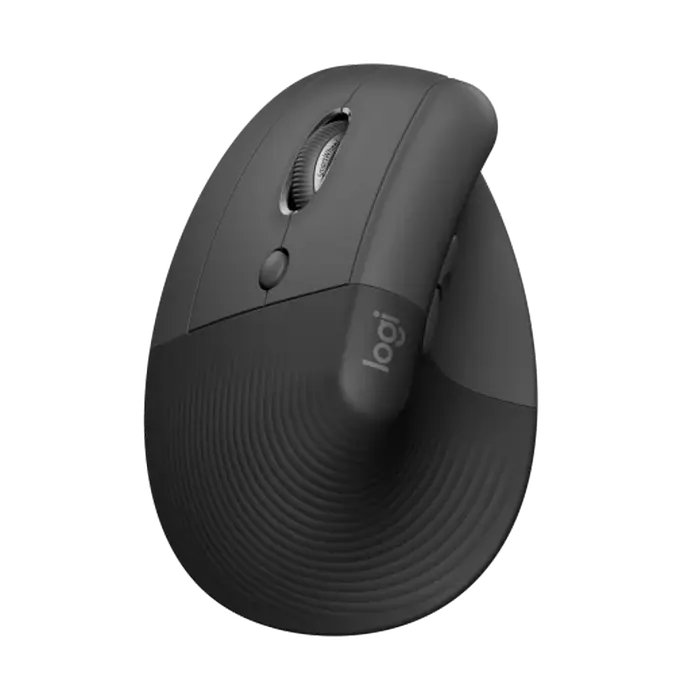 Wireless Mouse Logitech Lift Vertical, 400-4000 dpi, 6 buttons, Ergonomic, 125g., 57° tilt, 1xAA, Bolt, 2.4Ghz+BT, Black