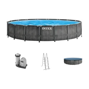 Intex 26744 Piscina Cadru Metal PREMIUM GREYWOOD 549x122cm, 24311L