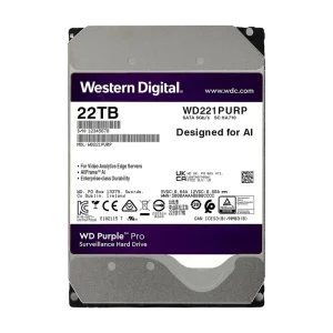 3.5" HDD 22.0TB-SATA-512MB Western Digital "Purple Pro (WD221PURP)", Surveillance, CMR