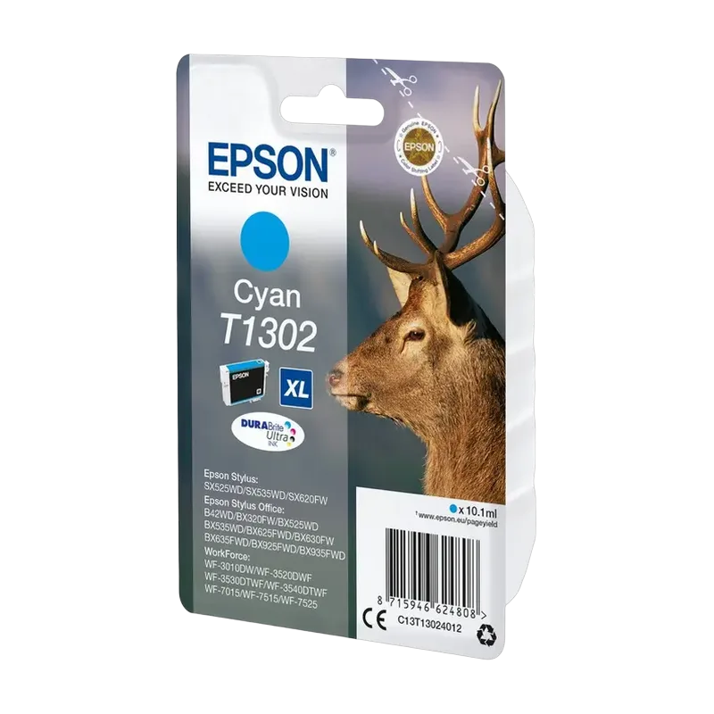 Ink Cartridge Epson Singlepack T1302 DURABrite Ultra Ink, Cyan, C13T13024012 - imagine 2