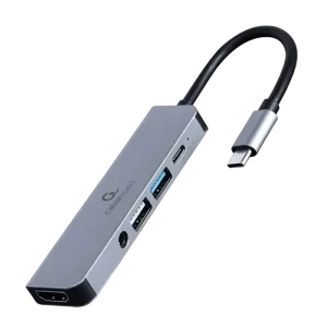 Docking Station Gembird A-CM-COMBO5-02, USB3.1, USB-C, USB2.0, HDMI, 3.5mm, PD 87W, Metal housing