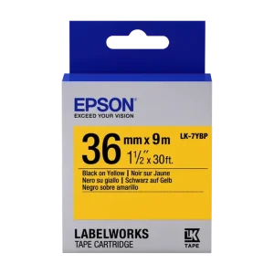 Tape Cartridge EPSON LK7YBP: 36mm/9m, Pastel Black/Yellow, C53S657005