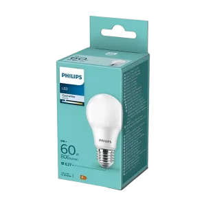Lamp LED Philips 8W 60A E27 CW 230V FR ND 1PF/6