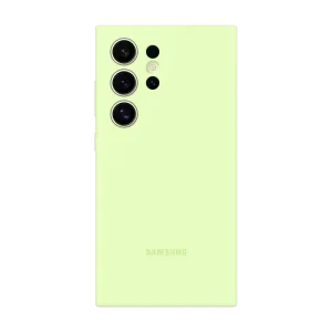 Original Sam. silicone cover Galaxy S24 Ultra, Light Green