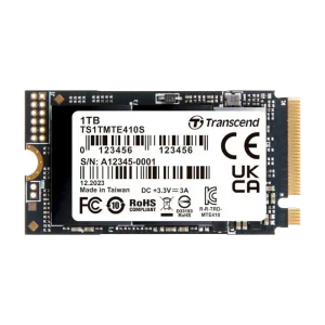 .M.2 NVMe SSD 1.0TB  Transcend 410S [42mm, PCIe 4.0 x4, R/W:5000/3500MB/s, 330/690K IOPS, 600TBW]