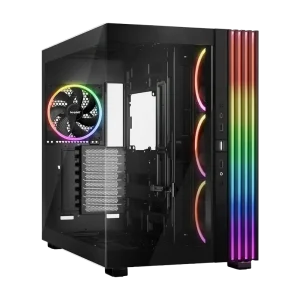 Case EATX be quiet! Ligh Base 900 FX, w/o PSU, 4x140mm ARGB fans, ARGB strips, Front & Side TG, DF, VGA holder, USB-C, 2xUSB3.2, 1x3.5", 4x2.5", Black