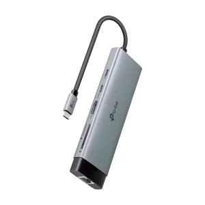 USB Type-C 9 in 1 Hub/Docking TP-LINK "UH9120C" (3xUSB3.0, 1xType-C, 1xGbE, HDMI 4K@60Hz, 1xType-C/PD 100W, SD, MicroSD, Win/Mac/iOS/Android, Metal)