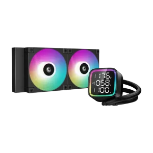 AIO Liquid Cooling Deepcool "LD240" (<38.71dBA, 600-2400RPM, 72.04CFM, 2x120mm, 3400 RPM, ARGB , LED Digital Display, 1476g.)