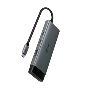 USB Type-C 7 in 1 Hub/Docking TP-LINK "UH7020C" (2xUSB3.0, 1xType-C, HDMI 4K@60Hz, 1xType-C/PD 100W, SD, MicroSD, Win/Mac/iOS/Android, Metal)