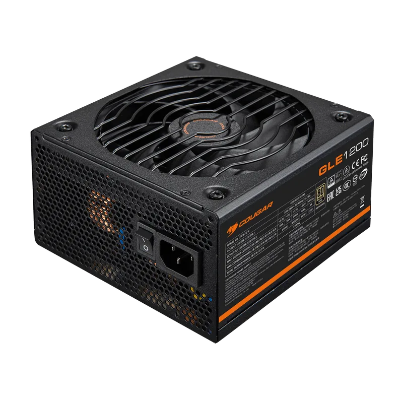 Power Supply ATX 1200W Cougar Power GLE 1200, 80+ Gold, 135mm, Full Modular — изображение 2