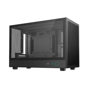 Case mATX Deepcool CH260, w/o PSU, No fans, TG, 2xUSB3.0, 1xUSB-C, 1x2.5", 1x3.5", Black