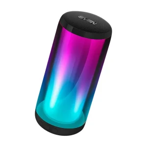 SVEN PS-260, Bluetooth Portable Speaker, 10W RMS, TWS, RGB 12 lighting modes with Night Light, FM tuner, USB & microSD, built-in lithium battery 2000 mAh (up to 20 hours), ability to control the tracks, AUX stereo input, Black
