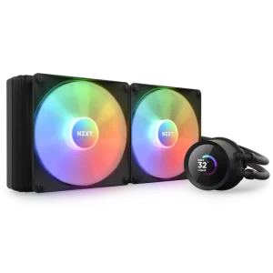 AIO Liquid Cooling NZXT Kraken 280 RGB Black (34.5dB, 90.8CFM, 2x140mm, 500-1500RPM, LCD 1.54", CAM)